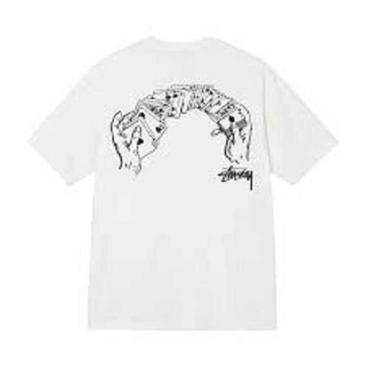 Stüssy Shuffle Pigment Dyed White Tee